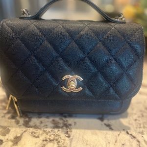 Chanel Quilted Medium Business Affinity Flap Black
